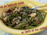 Recette Salade de haricots verts au lapin et aux noisettes