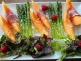 Recette Salade de melon et asperges vertes à la framboise