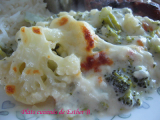 Recette Gratin de brocoli et de chou-fleur au mozzarella
