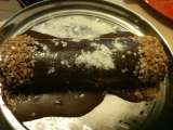 Recette Biscuit roulé banane pralinette et chocolat