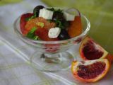 Recette Salade de céleri aux oranges sanguines, féta et olive de nyons
