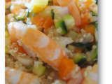 Recette Salade de quinoa et legumes aux crevettes