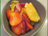 Recette Salade de fraises et oranges aux amandes effilées et quatre epices