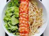 Recette Salade de pousses de soja & crevettes