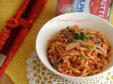 Recette Nouilles chinoises sautées au boeuf sauce tomate mutti