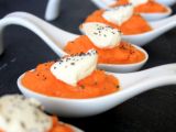 Recette Cuillères apéritives à la carotte, cumin et carré frais