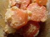 Recette Régal de carottes à la crème et aux lardons