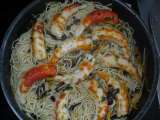 Recette Nouilles chinoises aux legumes et substituts de crevettes