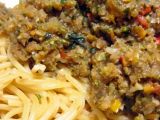 Recette Spaghettis, bolognaise de legumes fondante...