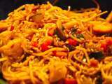 Recette Une pointe d'exotisme - nouilles chinoises au poulet et aux légumes croquants