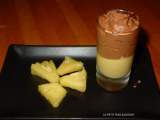 Recette Crème ananas-gingembre et mousse au chocolat vanillée