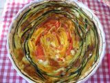 Recette Tarte aux serpentins de légumes (courgettes poivrons tomates)