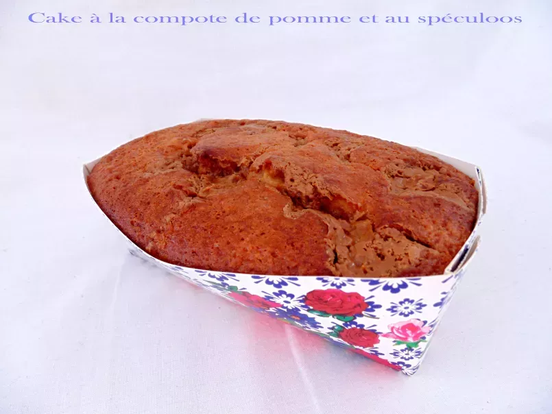 Cake à la compote de pomme et au spéculoos (sans oeuf), photo 1