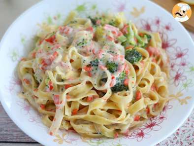 One pot pasta - Tagliatelles au saumon et brocolis, photo 2