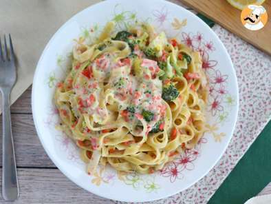 One pot pasta - Tagliatelles au saumon et brocolis, photo 3