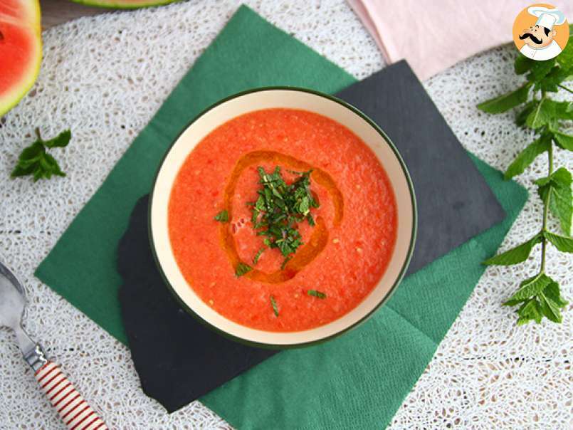 Soupe froide à la pastèque et à la tomate, photo 4