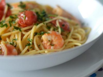 Spaghettis aux scampis