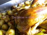 Recette Poulet rôti au citron et au romarin, pommes de terre rôties de jamie oliver