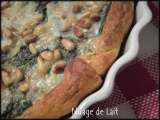 Recette Tarte Ricotta/Epinards au Parmesan et Pignons de Pin (fond de frigo)