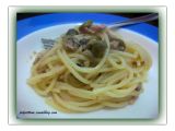 Recette Spaghetti, thon, olives et câpres.