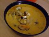 Recette Soupe de moule au curry panang