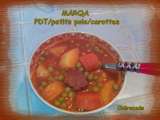 Recette Marqa PDT/petits pois/carottes + Salade composée