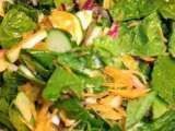 Recette Salade d'épinards, de champignons et de carottes