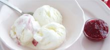 Glace yaourt framboise